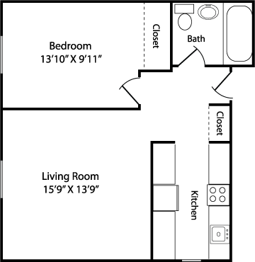 Burns Apartments One Bedroom